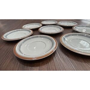 Goebel Burgund Flat 8 Pieces Saucer Marked Bavaria W Germany